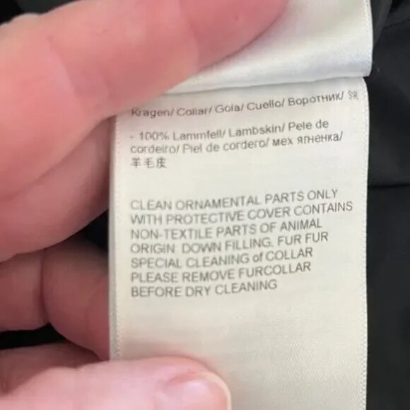 RARE Escada Sport Genuine Fur/Shearling Biker Down Puffer Jacket Coat EU 36 US 6 - Picture 14 of 16